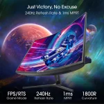 Sceptre 32-inch Curved Gaming Monitor Overdrive up to 240Hz DisplayPort 165Hz 144Hz HDMI Gallery Image