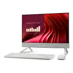 Modern Dell 24-inch all-in-one desktop with keyboard and mouse, ideal for work and entertainment.